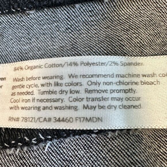 Eileen Fisher Pant Small Womens Black Wash Pull On Denim Slim Fit Stretch Size S - Picture 8 of 9